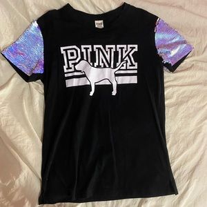 VS/PINK Iridescent Sequin T-shirt